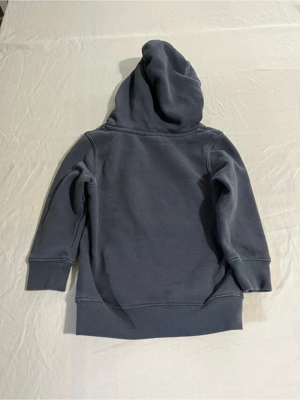 John Deere Dark Blue Hoodie with Yellow Hood Lining and Excavator Patch Size 2T